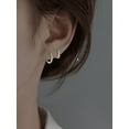 thumbnail image 3 of Pendientes de plata S925 con forma de círculo de circonita y diamante para mujer, aretes con forma de círculo de circonita y diamante Rai explosivos, 3 of 5
