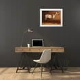 thumbnail image 3 of Volkers, Emil 14x12 White Modern Wood Framed Museum Art Print Titled - Saddled sport horse, 3 of 4