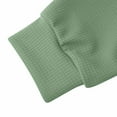 thumbnail image 5 of Yourumao Waffle Knit Tops for Men Solid Casual Round Neck Long Sleeve Pullover Loose Comfy Blouses Basic Going Out Tshirts, 5 of 6