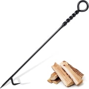 CKLT 40in Fire Poker for Fire Pit, Twisted Rope Design Fireplace Poker Heavy Duty Fire Pit Poker for Outdoor and Indoor