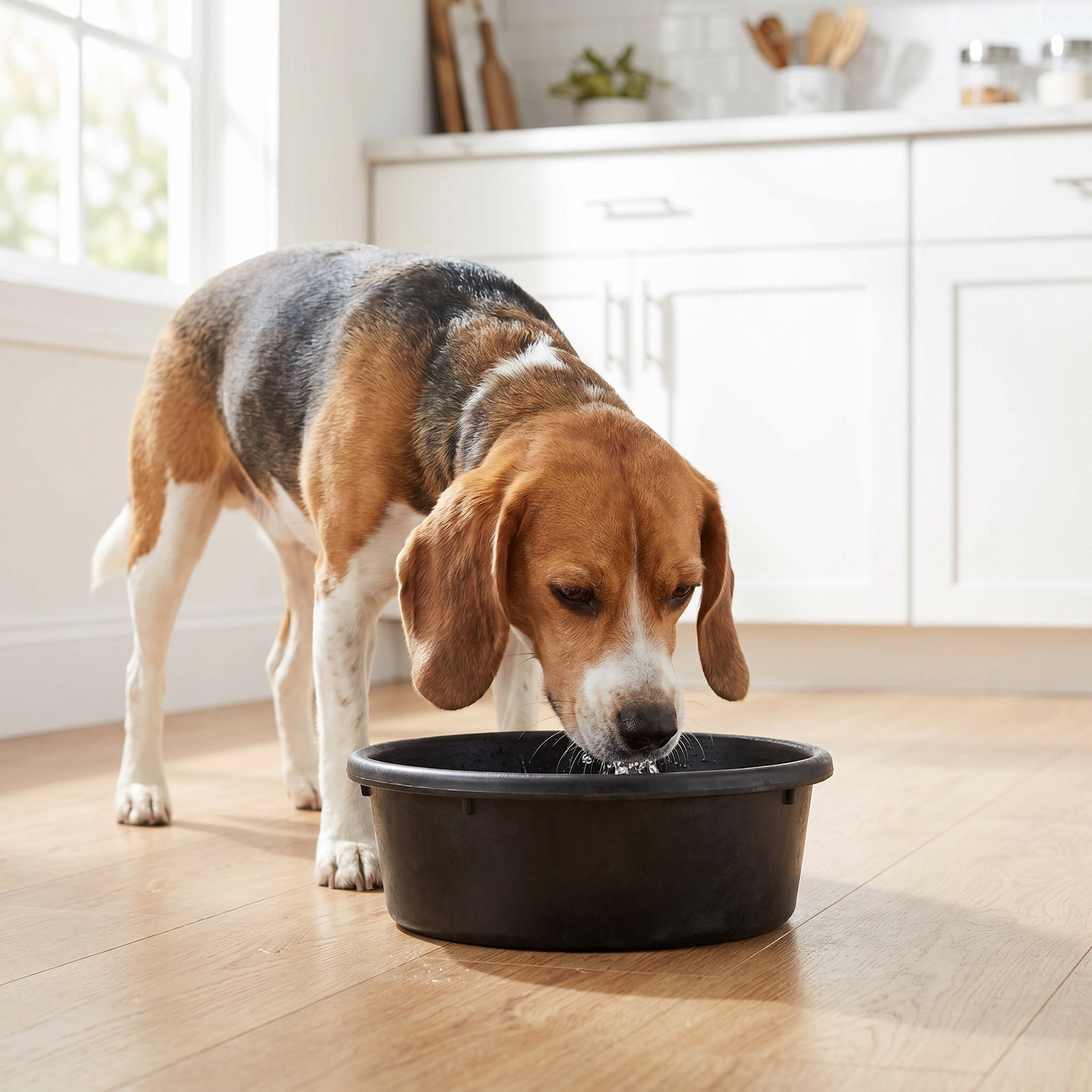 (2 pack) Vibrant Life Extra Large 3-Quart Rubber Feeding Pan, Black