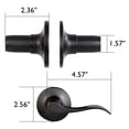 thumbnail image 2 of Stratford Right-Hand Dummy Door Lever, Matte Black, 2 of 5