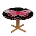 thumbnail image 3 of WYYP Butterfly Flowers Stars Round Tablecloth - Great for Home Kitchen/Parties/Holiday Dinner - 100% Polyester Fiber White, 3 of 8