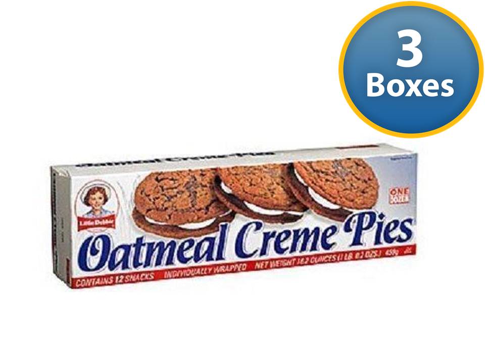 Little Debbie Oatmeal Big Pack Creme Pies, 31.78 Oz (Pack of 3