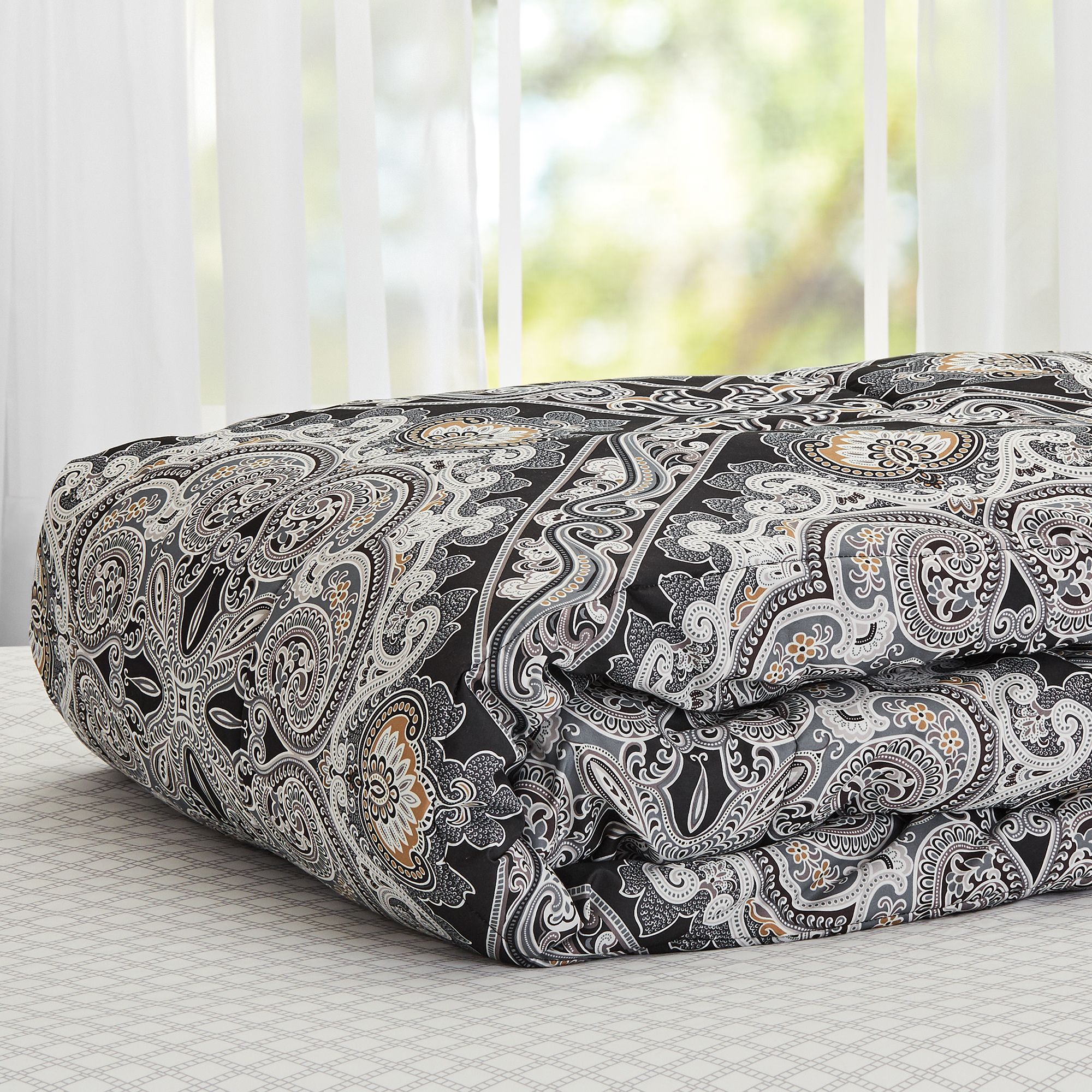 Mainstays Black Diamond Complete Comforter Bedding, Twin/Twin XL - image 4 of 7