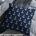 thumbnail image 2 of Homewish Retro Ship Anchor Fabric by the Yard 1 Yard,Ocean Navigation Home Decor Fabric by the Yard,White Navy Blue Sewing Fabric For Boys Teens,Microfiber Bedroom Decor, 2 of 6