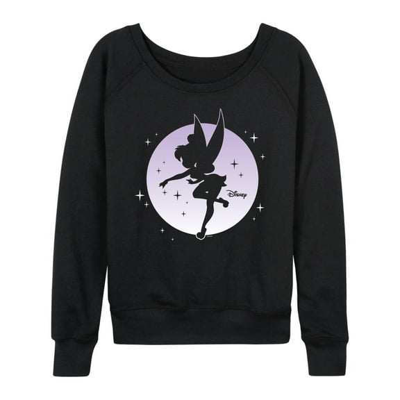 Tinker Bell - Tink Moon Silhouette  - Ladies French Terry Long Sleeve Shirt
