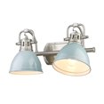 thumbnail image 3 of Duncan 2 Light Bath Vanity Pewter with Seafoam Shades, 3 of 5