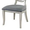 thumbnail image 5 of Dining Chairs 6pcs Set Antique White And Gray Color Padded Fabric Seat Solid wood Dining Room Furniture Unique Design, 5 of 9