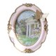 thumbnail image 3 of Marco de fotos vintage ovalado, soporte para tarjetas con gancho, escritorio, decoración de flores y mariposas Rosa, 3 of 9