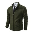 thumbnail image 2 of PNTUTB Men's Fashion Solid Color Long Sleeve Stand-Up Collar Zipper Casual Jacket with Pocket, 2 of 6