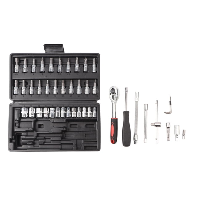 Juego de herramientas con punta giratoria, destornillador de trinquete, llave hexagonal para reparación de automóviles, kit de barra de extensión de dado para destornillador