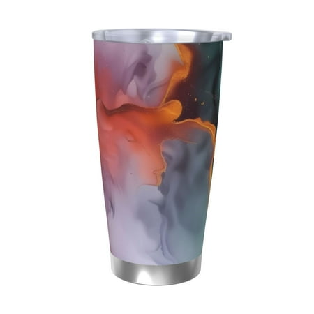 

Matuu Colorful Abstract Waves for 20oz Durable Thermal Cups Keep Drinks Cold and Hot Insulated Car Mug with Lid-Without Straw