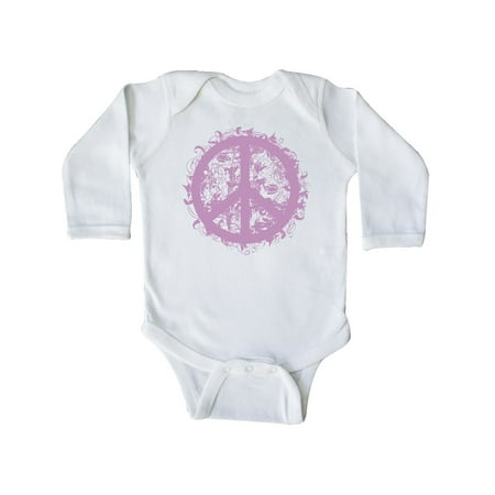 

Inktastic Purple Peace Gift Baby Girl Long Sleeve Bodysuit