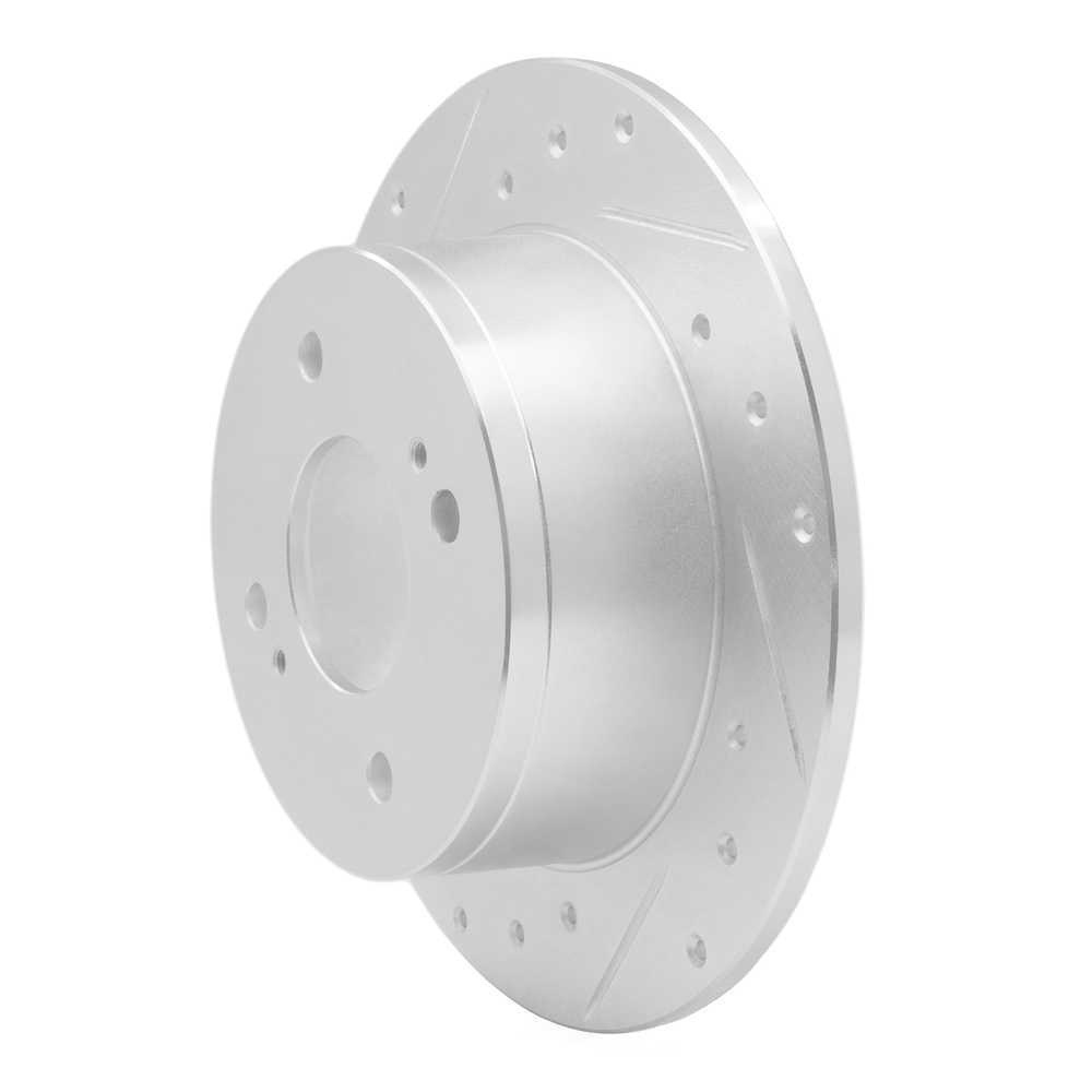 Dynamic Friction Company 631-67010L DFC Brake Rotor - Drilled And Slotted - Silver