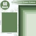 thumbnail image 2 of AnyDesign 60 Sheet 8.5 x 11 Inch Sage Green Thick Paper Card Stock 6 Gradient Green Colors Paper Cards Colored Scrapbook Paper for Prints DIY Arts Crafts Making School Office Home Supplies, 92lb, 2 of 3