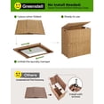 thumbnail image 4 of Greenstell Cesta para la colada con tapa, no necesita instalación, cestas de mimbre para la colada de 110 L, plegable, 2 bolsas con forro extraíble, cesta para ropa de 2 secciones, cesta para la colad, 4 of 5