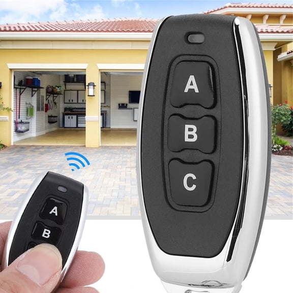 3-Button Garage Door Opener Remote, Universal Wireless Remote Control Key Fob for Garage Gate Door Entry Security System