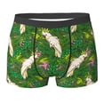 thumbnail image 6 of Men's Boxer Briefs, Cute Cartoon Cockatoo Parrot White Soft Comfy Mens Underwear Boxer Briefs Breathable With Widen Waist, 6 of 7