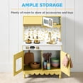 thumbnail image 2 of Best Choice Products Wooden Cottage Kids Pretend Play Kitchen with 5 Accessories and Toy Storage - Butter, 2 of 9