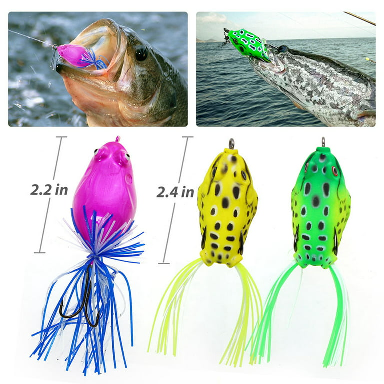 6 Pcs Topwater Frog Lure Bass Trout Fishing Lures Indonesia