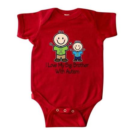 

Inktastic Autism I Love My Big Brother Awareness Gift Baby Boy Bodysuit