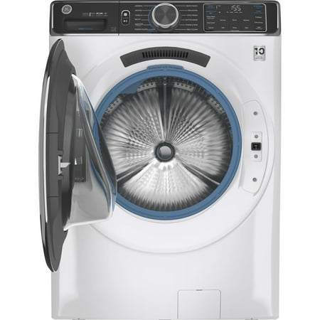 GE - 5.0 Cu Ft High-Efficiency Stackable Smart Front Load Washer w/UltraFresh Vent, Microban Antimicrobial & 1-Step Wash+Dry - White