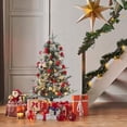 thumbnail image 4 of 3FT Artificial Christmas Trees – Mini Xmas Pine Tree with 78 Warm White LEDs – Snowman Design, 8 Lighting Modes – Home, Office, Party Holiday Decor, 4 of 8