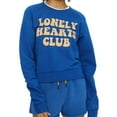 thumbnail image 4 of Elevenparis Womens Lonely Hearts Club Sweatshirt, Blue, Small, 4 of 6