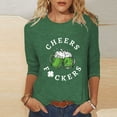 thumbnail image 2 of YanHoo 3/4 Sleeve Tee Shirts for Women St Patricks Day 3/4 Sleeve Tops for Women Casual Loose Fit Crewneck Shirts Pullover Three Quarter Length Sleeve Sweatshirt Blouse Spring Sales 2026, 2 of 5