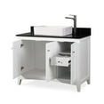 thumbnail image 3 of Benton Collection 42" Vessel Sink Farmhouse White Bathroom Vanity with Black Granite Top, 3 of 7