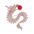 thumbnail image 3 of Broche de estilo antiguo para hombre, alfiler de corbata, ramillete, insignia clásica de diamantes de imitación, joyería Oro + rojo, 3 of 9