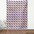 thumbnail image 3 of Geometric Fabric by the Yard, Composition of Triangles and Other Shapes Modern Abstract Art, Decorative Upholstery Fabric for Chairs & Home Accents, Purple Earth Yellow by Ambesonne, 3 of 4