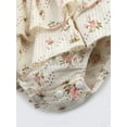 thumbnail image 6 of Mevireiy Baby Girls Smocked Romper Dress Vintage Floral Print Halter Strap Frill Playsuit, 6 of 7