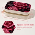 thumbnail image 5 of Rose Portable Velvet Jewelry Stand Organizer Box with Removable Compartment - Gift, Jewelry Display, 5 of 7