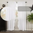 thumbnail image 3 of VHC Brands Muslin Ruffled Solid Tie Back Curtains Panel Set, Soft White, 3 of 6