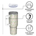 thumbnail image 4 of Christmas 40oz Tumbler– Stainless Steel Insulated Tumbler with Handle and Straw, Large Capacity Travel Cup for Hot & Cold Drinks, 4 of 7
