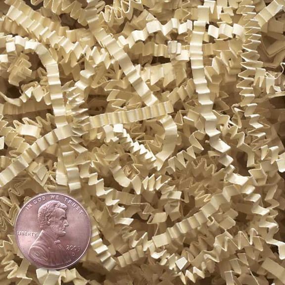 1/2 LB Crinkle Cut Paper Shred - Light Ivory