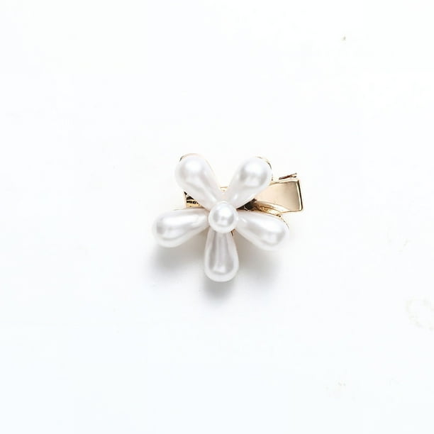 Faux pearl hairpin faux pearl hair clip women hair clip Hair Clip Faux Pearl Prevent Slip Fashionable Flower Headwear Hair Barrettes for Women Girls 1 Single Sided Imitation Pearl ANGGREK Otros