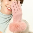thumbnail image 4 of Herrnalise Gloves For Cold Weather Warm Keep Cold Proof Warm Touchable Screen Winter Wool Thickening Plush Glove Gifts for Women, 4 of 5