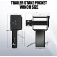 thumbnail image 2 of AOILE Trailer Stake Pocket Winch, 16,200 LBS Capacity Heavy-Duty Steel Winch with 4 Cotter Pin Holes, sui ts 5" Stake Pockets for Flatbed Truck Tie-Downs, 2–8 Pack, 2 of 7