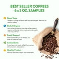 thumbnail image 4 of Best Sellers Coffee Sample Pack - Breakfast Blend, Cowboy Blend, Pure Peru, Magic Mexico, Bali Blue Moon, 6Bean Espresso, 12 oz. (6 x 2 oz. bags), 4 of 7
