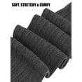 thumbnail image 6 of Deago Women Thigh High Socks Over the Knee Socks Cotton Knit Warm Long Boot Stockings Leg Warmers (Gray), 6 of 8