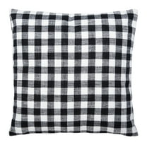 SAFAVIEH Autumn Plaid Throw Pillow, 18" x 18", Beige/Black
