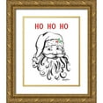 thumbnail image 1 of Talent, Kelley 15x18 Gold Ornate Wood Framed with Double Matting Museum Art Print Titled - HO-HO-HO, 1 of 4