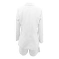 thumbnail image 5 of REORIAFEE Womens Suit Workout Outfits Women Long Sleeve Cardigan Coat Pocket Vest Shorts Suit White XXL, 5 of 6