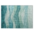 thumbnail image 2 of Addison Rugs Chantille Indoor/Outdoor Transitional Swirls Teal Washable Rectangle Rug, 1'8" x 2'6", 2 of 6