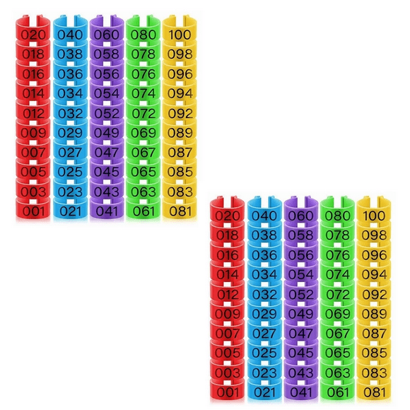 100 Piezas Anillo Abierto Numerado 1.6cm De Color Mixto