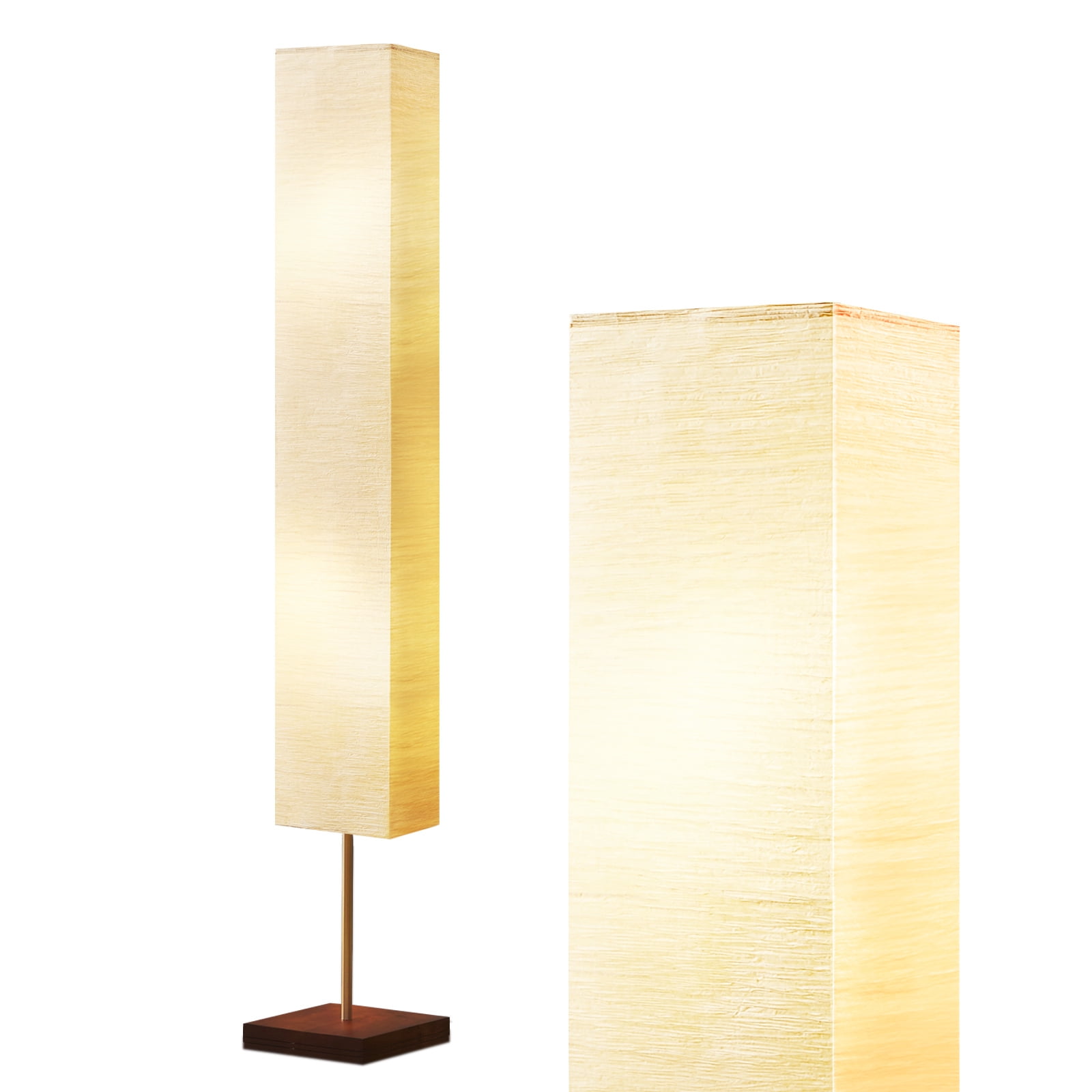 NATYSWAN Beige Floor Lamp, Led Floor Lamp Column Floor Lamp Standing Lamp Corner Floor Lamp Modern Floor Lamp for Bedroom, Office Living Room (Bulbs Included)