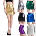 thumbnail image 1 of Women's Sexy Pencil Skirt Elastic High Waist Skirt Solid Color Pu Leather Skirt Stretch Short Mini Skirt Hot Fashion-c, 1 of 3